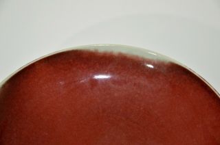 A Large Chinese Copper - Red Porcelain Dish 2
