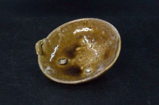 Japanese Antique Seto Ware Small Plate Kamakura Period Pcp73