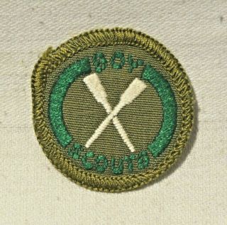 White Oars Boy Scout Boatman Proficiency Badge White Back Troop Small $24.  99