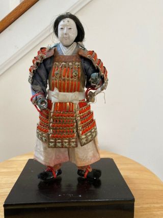 Antique Japanese Samurai Warrior Armor Sword Doll Statue Figure 3