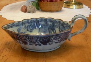Antique Chinese Porcelain Blue & White Sauce Boat