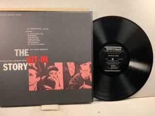 The Sit - In Story Folkways Fh5502 Story Of The Lunch Room Sit - Ins Vg,  Listen