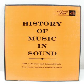 History Of Music In Sound Vol I Ancient And Oriental Record 2 X Lp Vg,  Lm - 6057