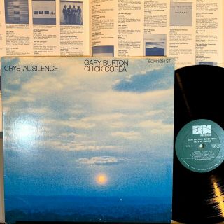 Chick Corea & Gary Burton Crystal Silence Near Vinyl Lp Ecm 1024 St,  Flyer