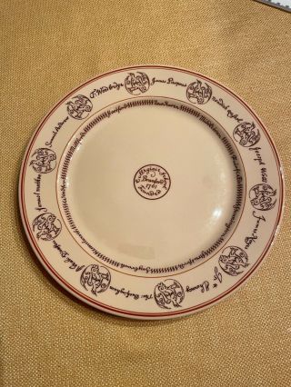 Vtg Yale University Branford College Ironstone 9 " Dining Plate Syracuse China