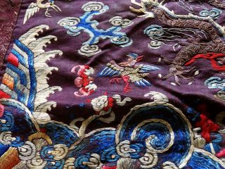 Gorgeous Antique Chinese Silk Robe Remnant - Dragon 3