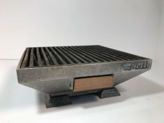 Vintage Hibachi Grill - Aluminum - Teak Handles - Not Cast Iron