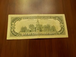 1990 (G) $100 One Hundred Dollar Bill Federal Reserve Note Chicago Vintage Money 2