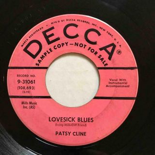 Patsy Cline Lovesick Blues / How Can I Face Tomorrow Decca Dj Promo