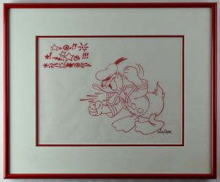 Framed 1980s Character Study Of Donald Duck By Mike Royer - Jl79