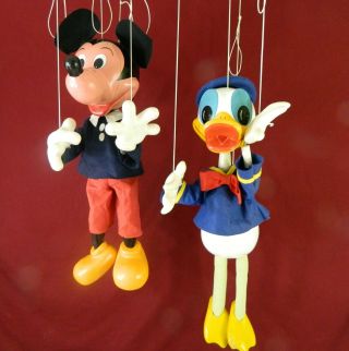 Vintage Pelham Puppets - Mickey Mouse & Donald Duck
