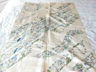 Antique Hand - Embroidered Chinese Silk Panel
