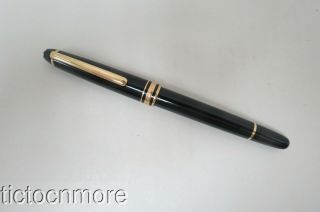 Vintage Montblanc Meisterstuck 144? Classique Black Fountain Pen 4810 14k Nib