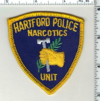 Hartford Police (connecticut) Narcotics Unit 1st Issue Cap/hat Patch