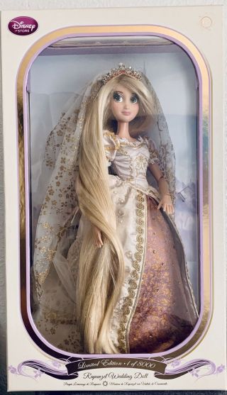 Disney Store Tangled Ever After Rapunzel 17 " Wedding Custom Doll Limited Edition