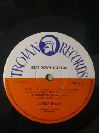 Junior Byles - Beat Down Babylon - Vinyl Lp 1972 Roots Reggae