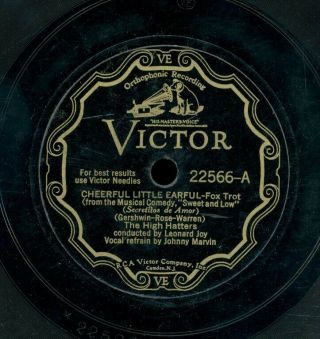 78tk - Dance - Victor 22566 - High Hatters - (cheerful Little Earful/overnight)
