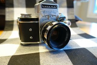 Vintage Exakta Ihagee Vx 35mm Slr Camera W/50mm F1.  9 Lens And Travemat Prism
