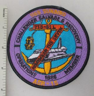 1986 Uss Sunbird Asr - 15 Ship Sts - 51l Challenger Space Shuttle Salvage & Recovery