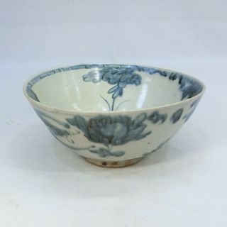 E805: Real Old Chinese Blue - And - White Porcelain Bowl Of Ming Gosu W/typical Work