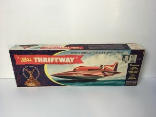 Vtg " Miss Thriftway U - 60 " Hydroplane Model Kit By Dumas Boats Seattle Seafair
