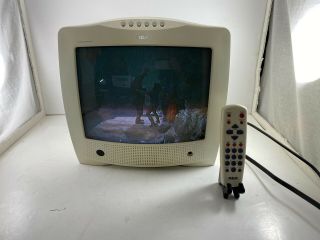 Vintage 1998 White Rca Colortrak Tx826zd Retro Tv Gaming Television W/remote