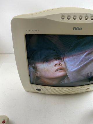 Vintage 1998 White RCA Colortrak TX826ZD Retro TV Gaming Television W/REMOTE 3