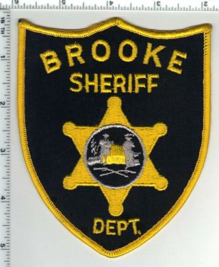 Brooke Sheriff Dept.  (west Virginia) 1st Issue Larger Yellow Shoulder Patch
