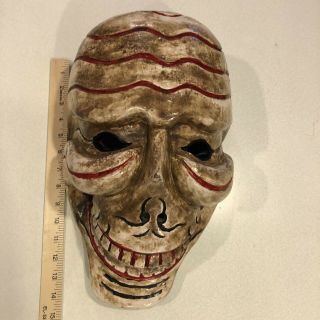 Antique / Vintage Hand Carved Tibetan Mahakala Wrathful Deity Mask - 14” Unique