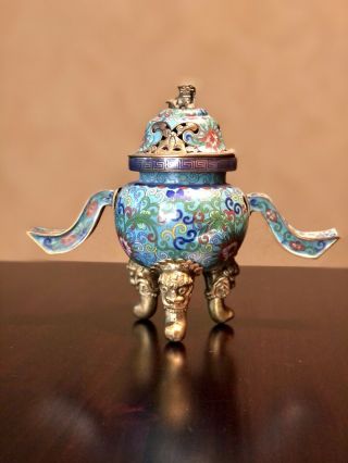 Vintage Chinese Cloisonné Urn