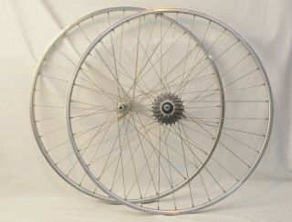Vintage Araya 700c Shimano 600 Road Bike Wheel Setw/ 6 Speed Freehub