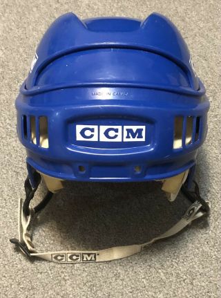Vintage Retro Adult Large Blue Ccm M Ht2 6 7/8 - 7 5/8 Hockey Helmet