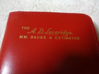 Vintage AD Leveridge MM Gauge & Weight Estimator Carrying Case Box Switzerland 2