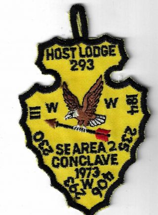 Oa Host Lodge 293 Se Area 2 Conclave 1973 Blk Bdr.  [mx - 1781]