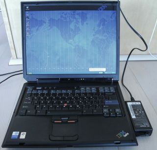 Vintage Ibm Thinkpad R40 Laptop Windows 98 Operating System 14.  1 " Lcd