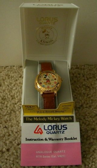 Lorus Quartz 1963 Disney The Melody Mickey Watch Rtr006 Authentic -
