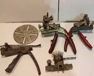 (3) Vintage Curtis Industries Model 14,  15 Cam Code Auto Cutters.  Dial & Cams