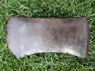Vintage Embossed Double Bit Axe Hand Made Atchison Kansas 2