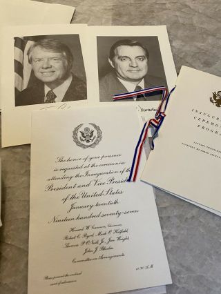 1977 Jimmy Carter Inaugural Program Guide And Invitation