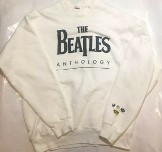 Vtg The Beatles Anthology Crewneck Sweatshirt Size Xl Apple Best Buy 90’s Tour