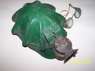 Vintage Anthracite Coal Miners Hat W/carbide Lamp Plus