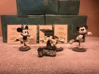 Wdcc The Delivery Boy 4pc Set - Mickey & Minnie Mouse,  Pluto,  Title Scroll
