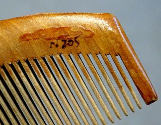19th Century Antique Vintage Japanese Carved Wood Kushi Hair Comb / Kanzashi