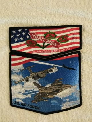 Oa 331 Klahican Lodge Flap S - ?/x - ? 2018 Noac 2 Piece Set U.  S.  Air Force Black