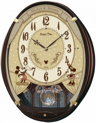 Seiko Wall Clock Mickey Mouse Brown Color Disney Time Fw579b From Japan Limited