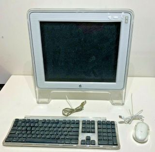 Vintage Apple Studio M7649 Vtg 2001 Display 17 Monitor Keyboard M7803 W/ Mouse