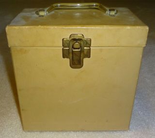 Vintage Amfile Platter - Pak Storage/carrying Case W/dividers & 37 45rpm Records