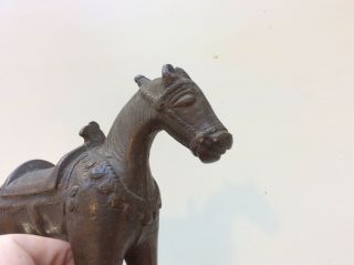 Old Antique South Indian Bronze Horse Statue