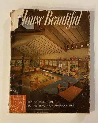 House November Frank Lloyd Wright 1955 Volume Vol 97 Vintage