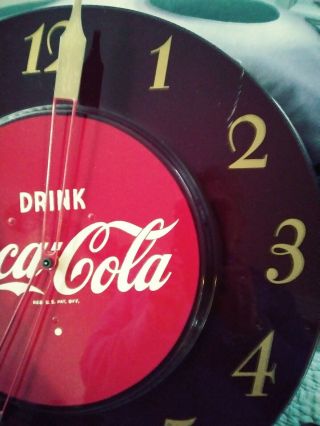 1950 ' s Vintage Coca Cola Advertising Clock 18 